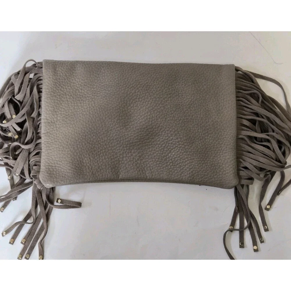 Shiraleah Clutch Grey Purse Bag Womens‎ Fringe Cowgirl Western Tori Foldable